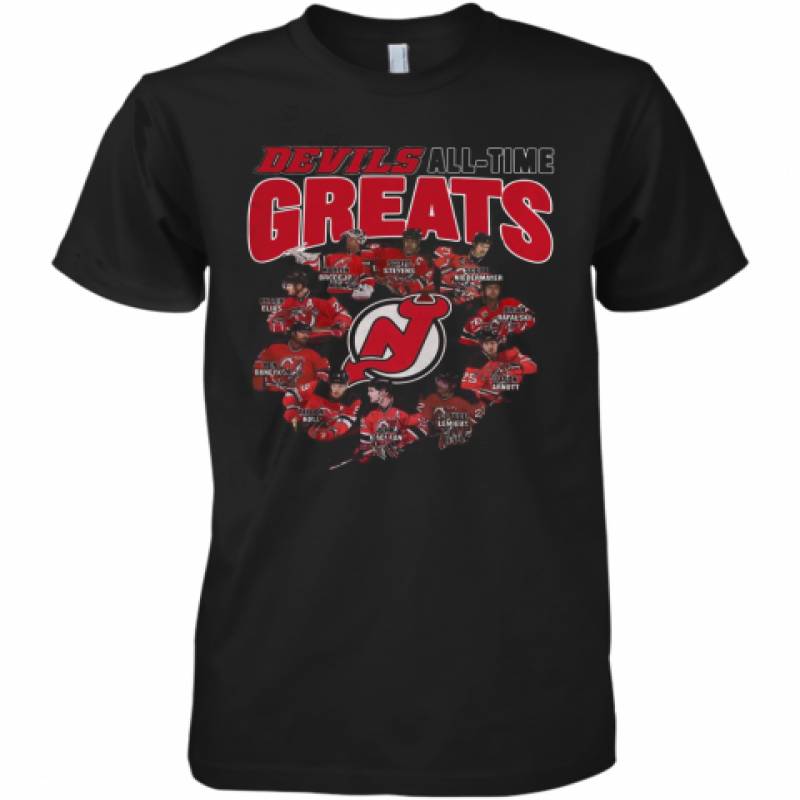 Original New Jersey Devils All Time Greats Signatures Premium Men's T-Shirt