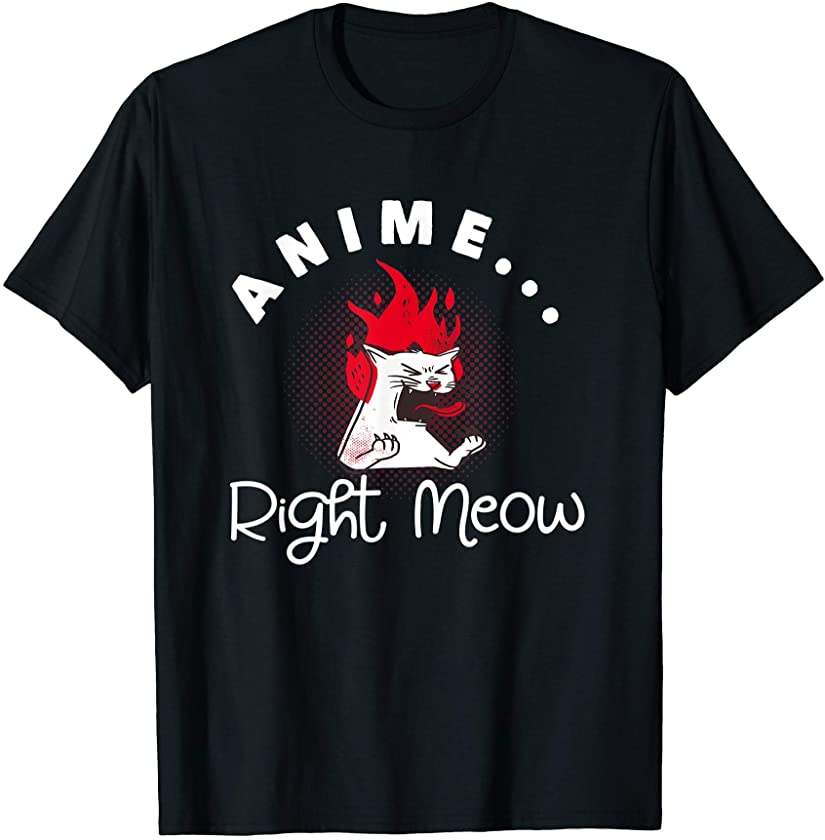 Anime Cat Clothing Manga Art Cosplay Kitten Otaku Gift Anime T-Shirt