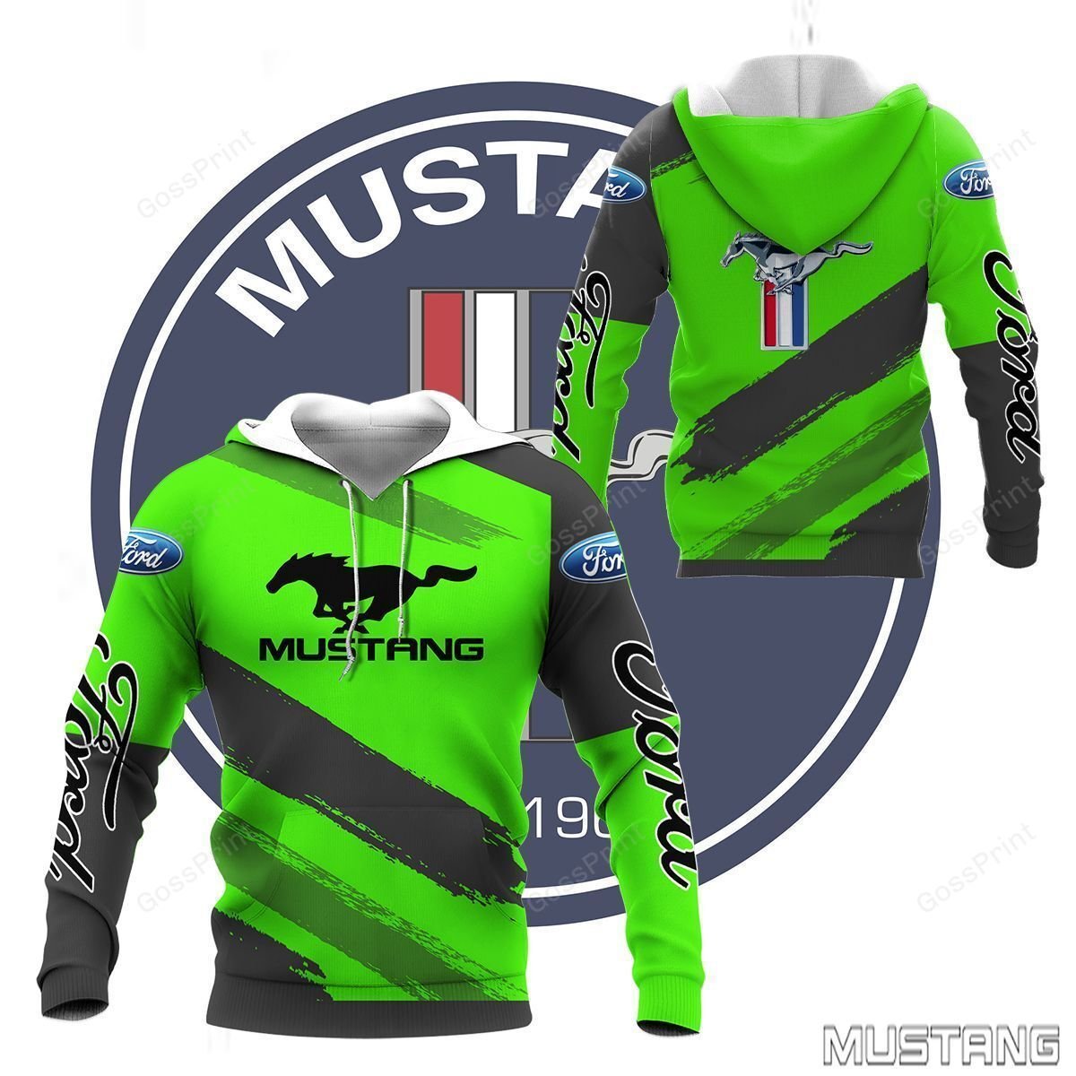 3D All Over Printed Mustang Shirts Ver 79