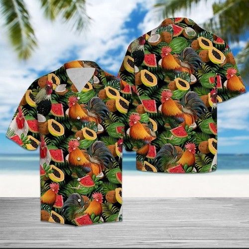 Chicken Tropical Fruit Hawaii Shirt Summer Ha104912