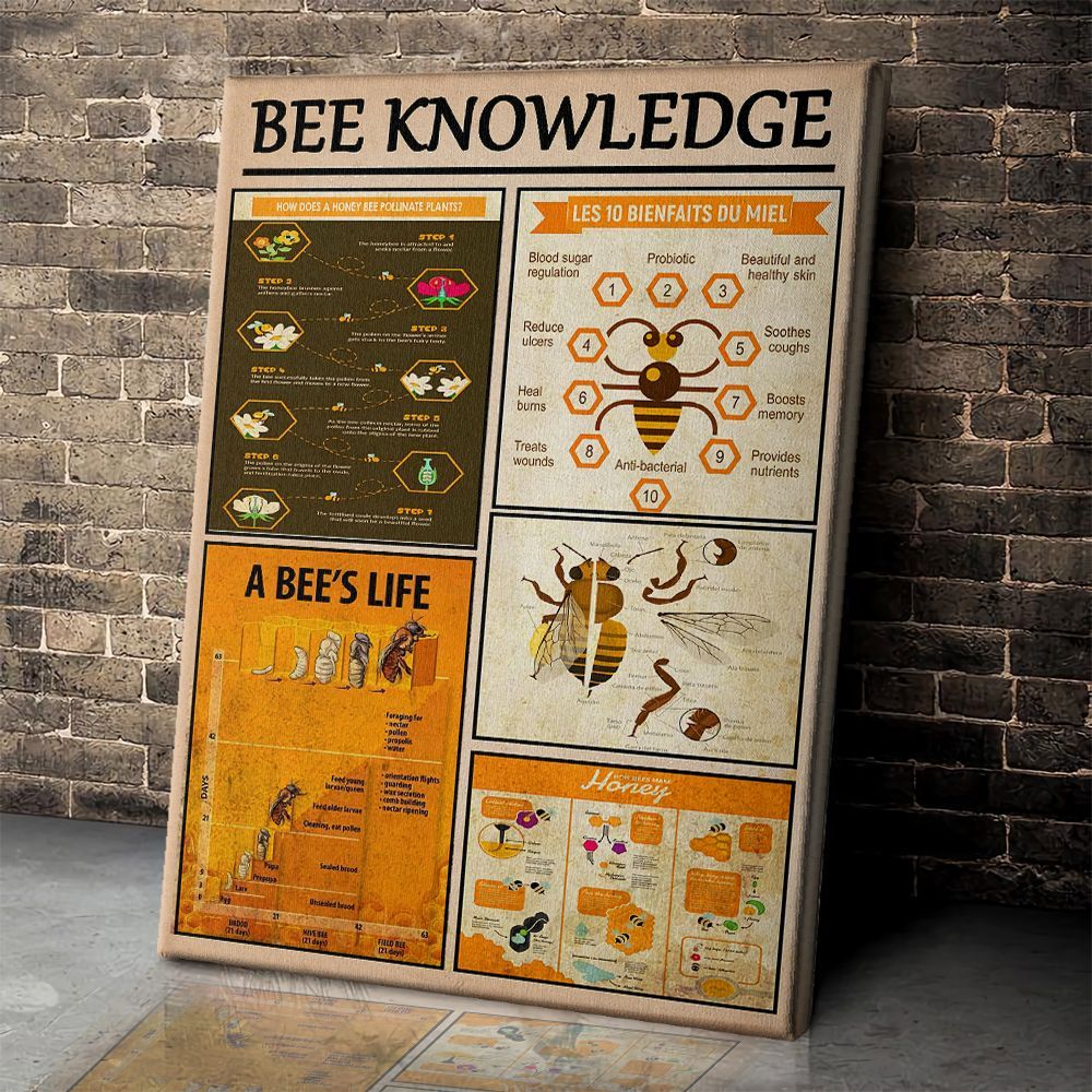 Bee Knowledge 2 Poster & Canvas