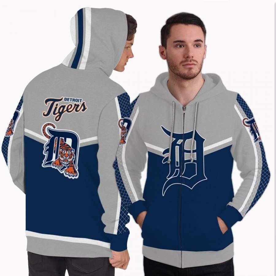 Fashion Gorgeous Fitting Detroit Tigers Zip Hoodie