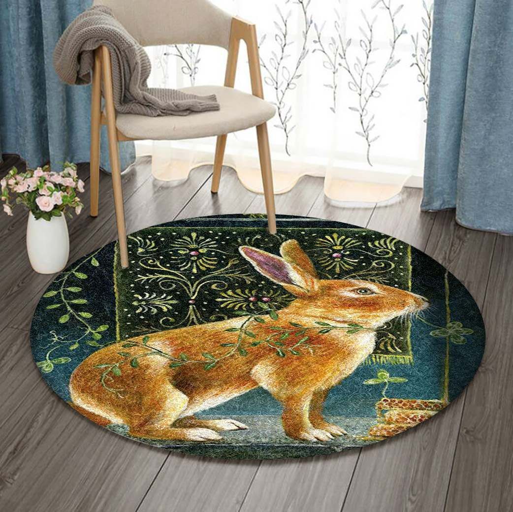 Rabbit Bird Honey Comb GE3951 Round Rug  CYSI2907