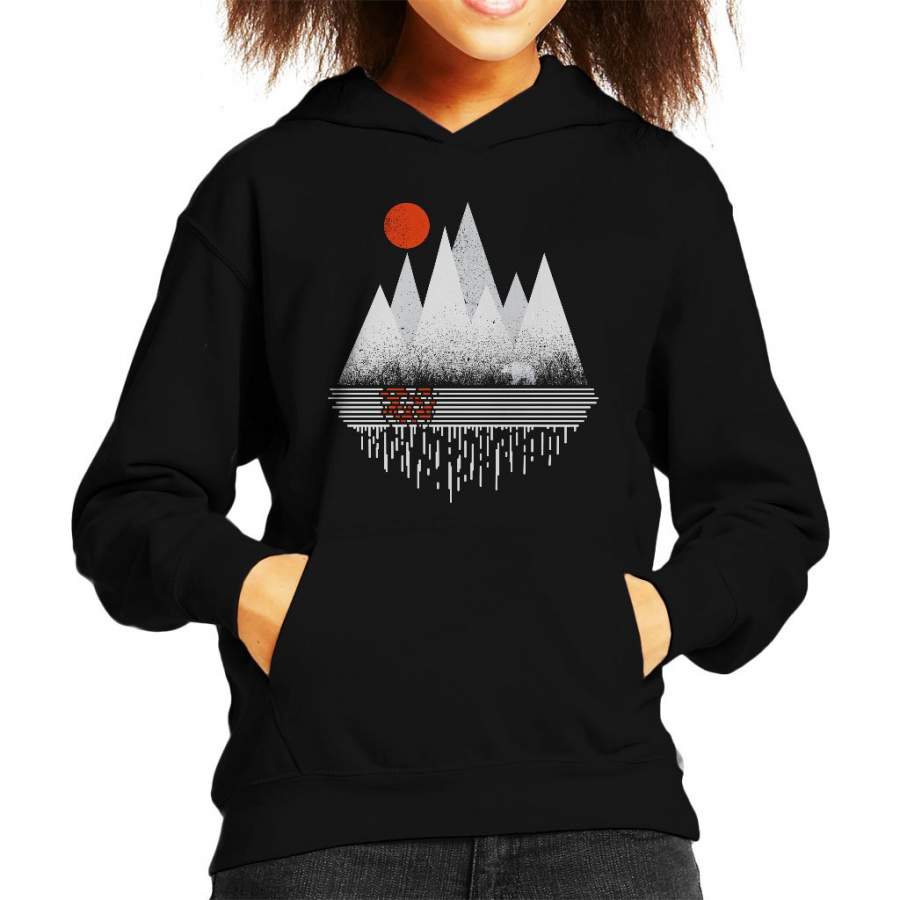 Wild Bear Mountain Symbols Kid’s Hooded Sweatshirt