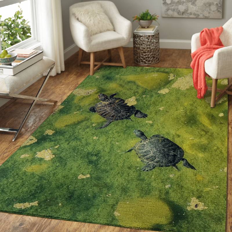 Turtles in lake – Animals Area Rug Carpet