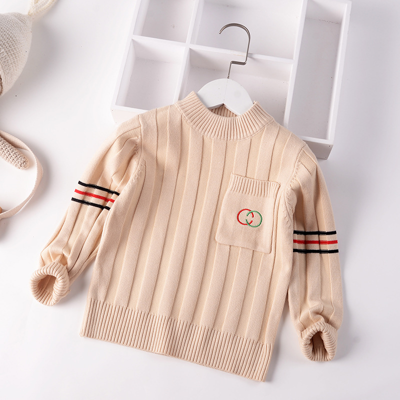 Boys Sweater Winter Warm Kids Fashion knitting Sweater Cotton Childrens clothing long sleeves Tops Girls Solid Pullover Sweater alx