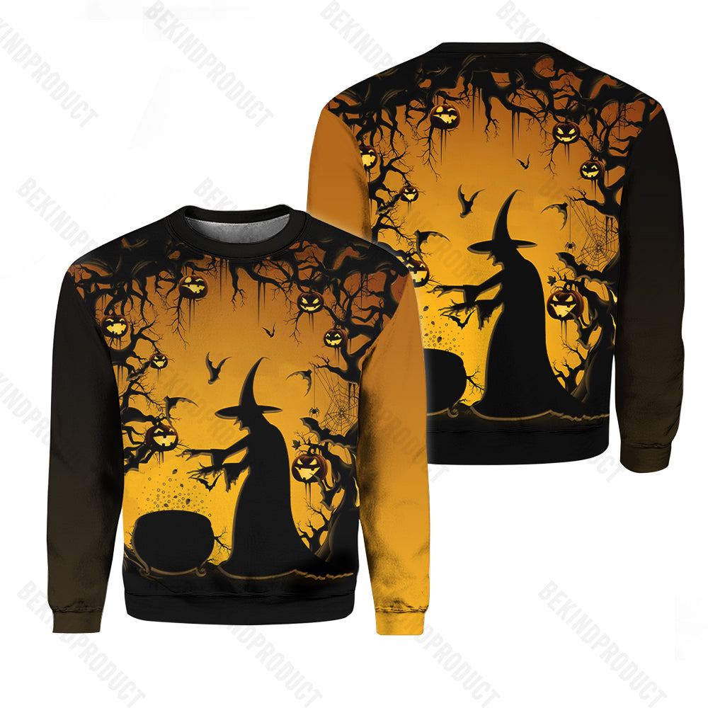 Halloween Scary Witch Cooks Crewneck Sweatshirt All Over Print Sweatshirt For Women Sweatshirt For Men Swn1075