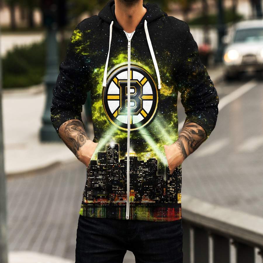 Skyline Boston Bruins 3D full over print Hoodie, Sweater, TShirt RC-010