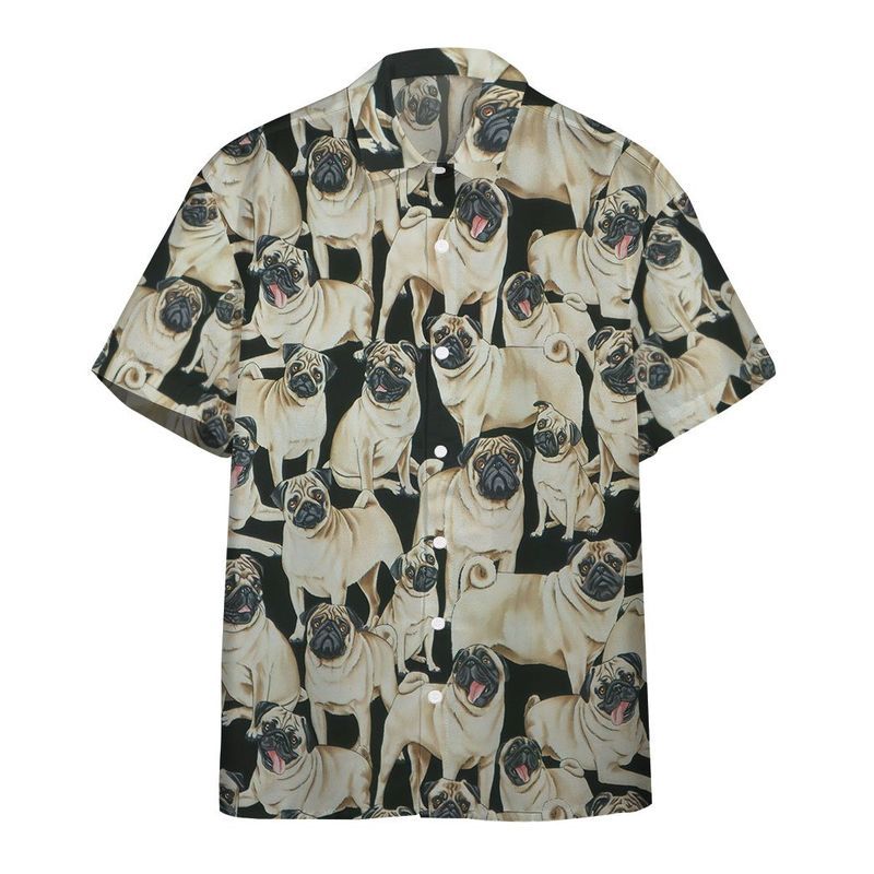 Pug Dogs Black Nice Design Unisex Hawaii Shirt For Men And Women Ha56388