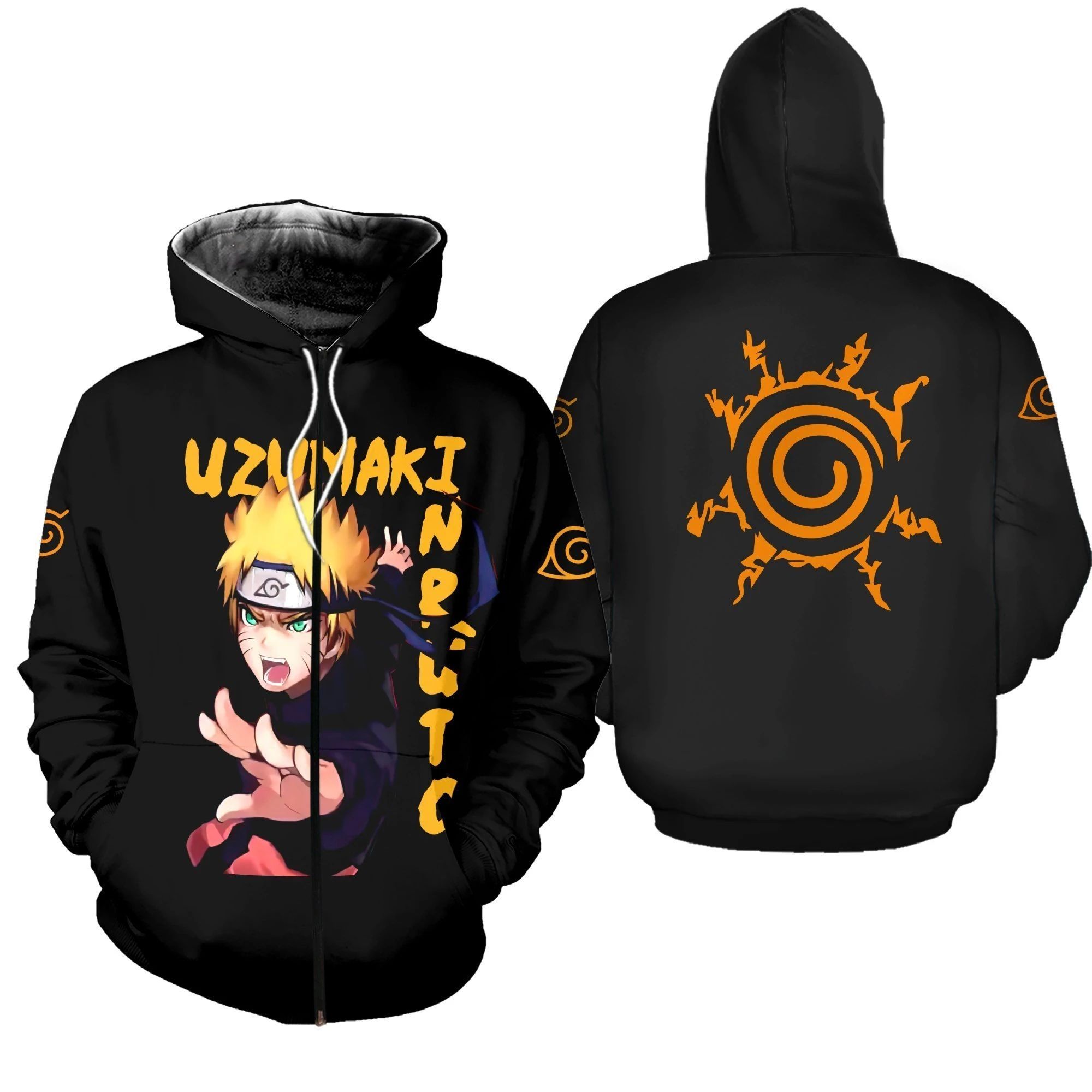 Uzumaki Naruto Shirt Naruto Family Symbol Anime Hoodie Sweater Unisex Men Women