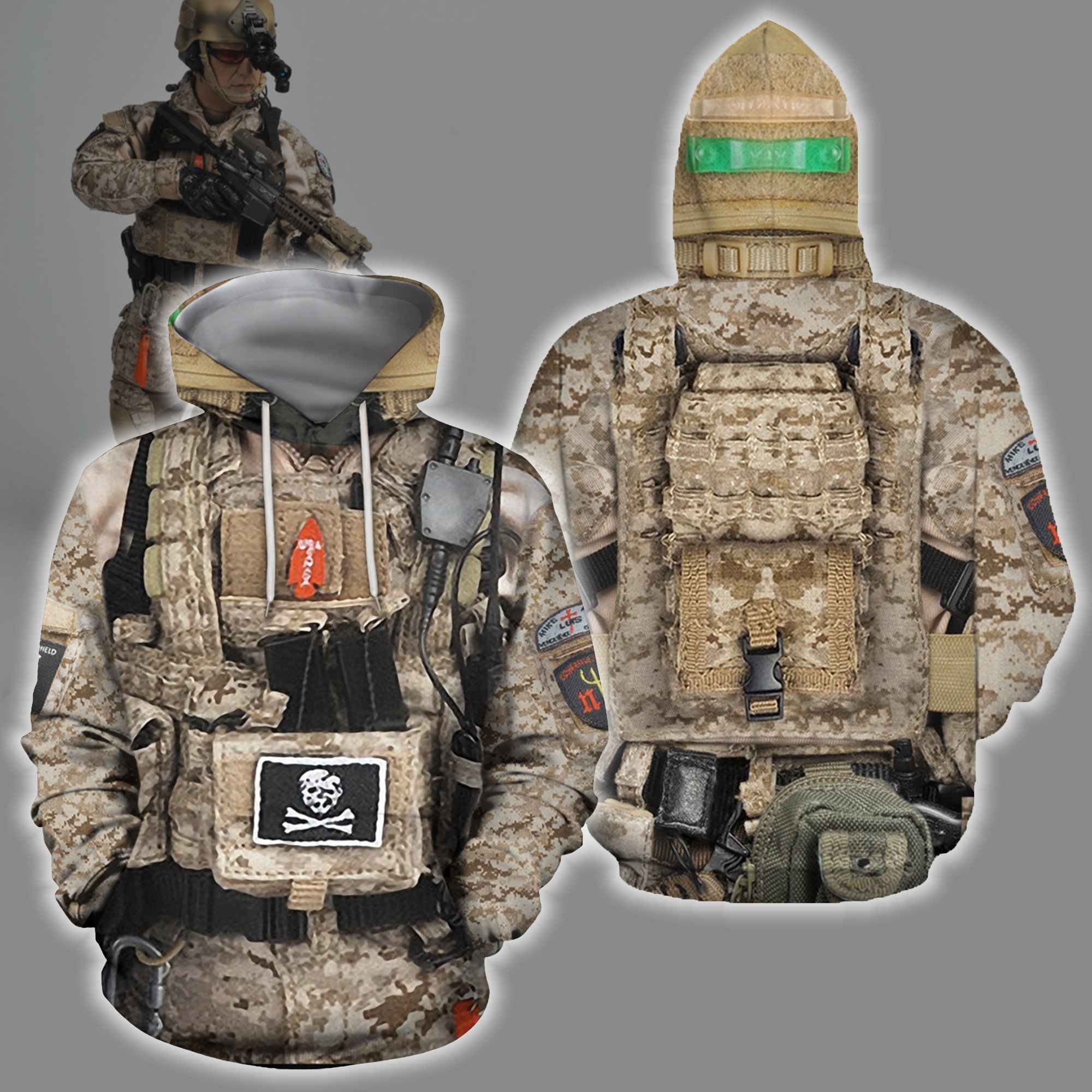 3D All Over Printed U.S. Navy Seal Team Six Uniform