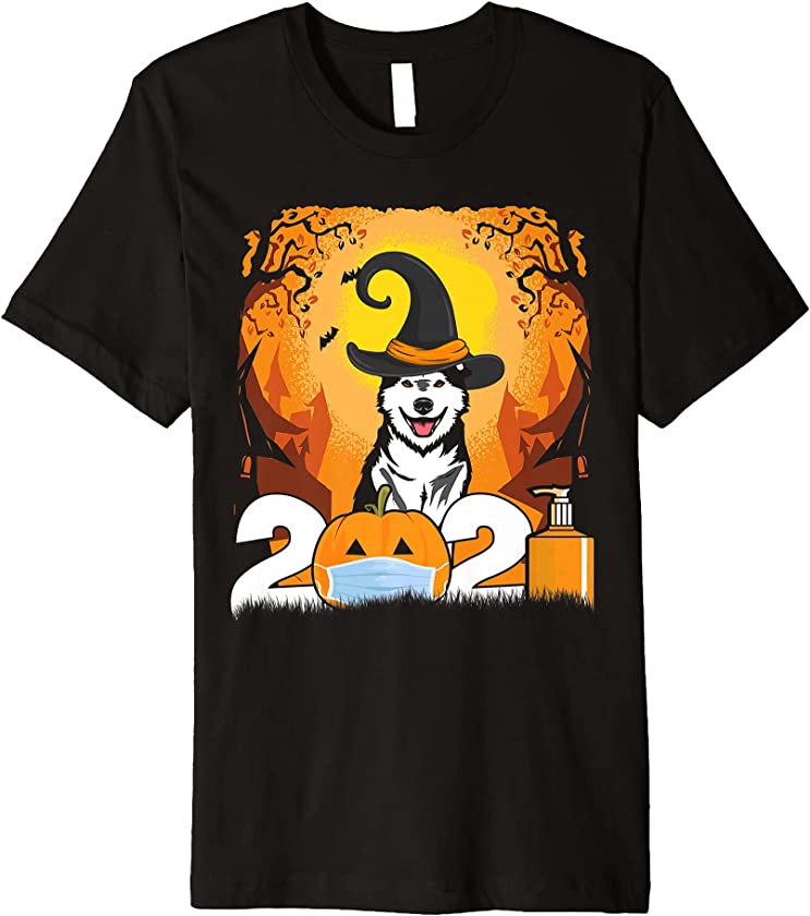 Dog Shiba Inu Witch Hat Funny Halloween 2021 Puppy Lover Premium T-Shirt