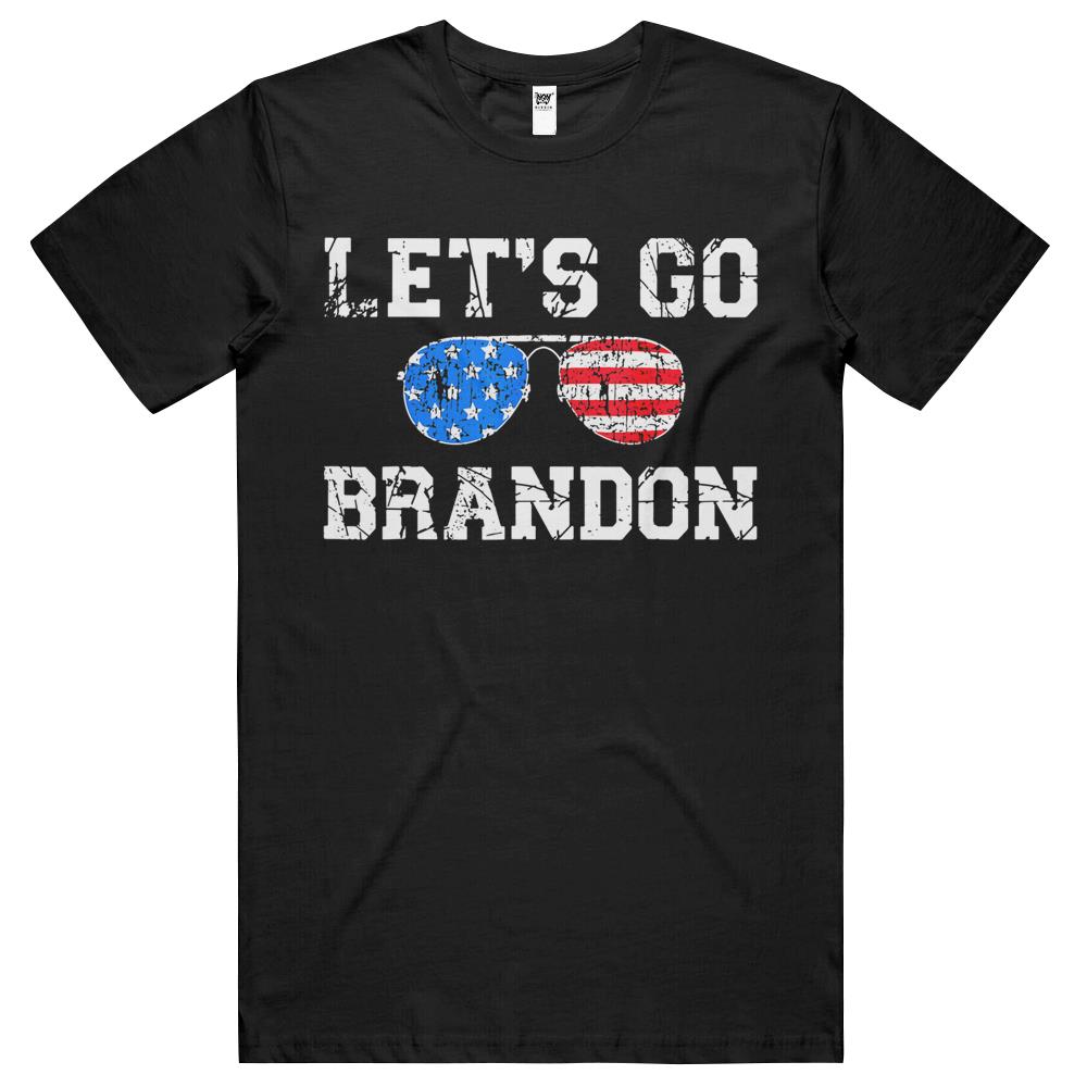 Lets Go Brandon Shirt Retro Usa Glasses Funny Men Women T Shirts