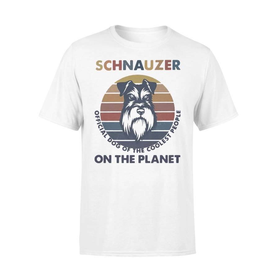 Schnauzer Official Dog Of The Coolest People On The Planet Vintage Retro T-Shirt