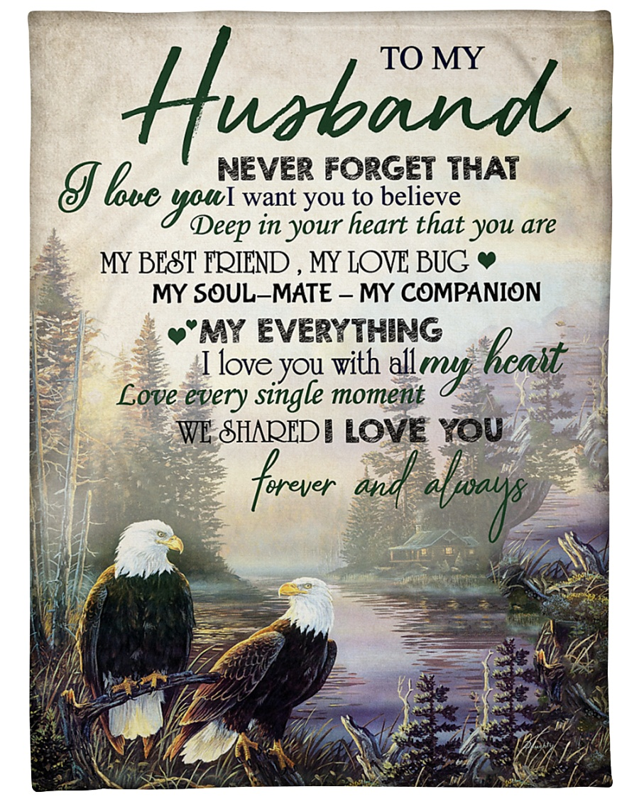 Personalized To My Husband Fleece Blanket From Wife Never That I