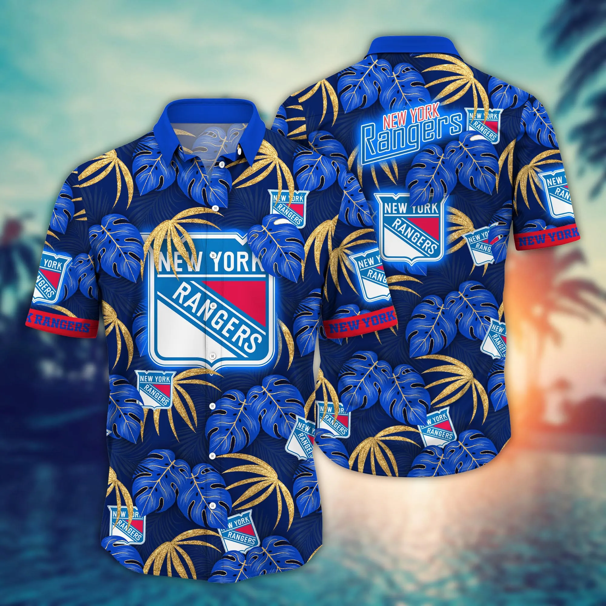 New York Rangers Nhl Hawaiian Shirt Travel Aloha Shirt