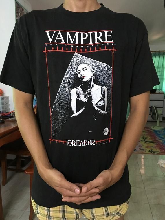 Vintage90S Vampire The Masquerade 1997 White Wolf Fashion Victim Comic Shirt 21 5 Shirt