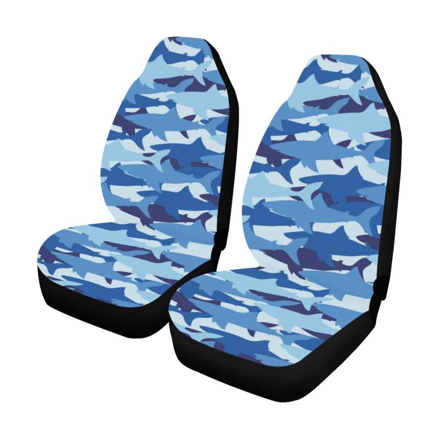 Shark Camouflage Car Seat Covers (Set of 2 ) Universal Fit Most Cars Trucks and SUVs