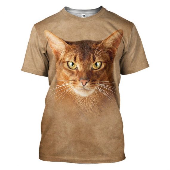 3D Abyssinian Cat All Over Print Unisex Tshirt For Cat Lovers