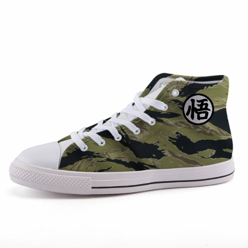 Dragon Ball Camo Tiger Stripe Goku Kanji Sneaker Shoes