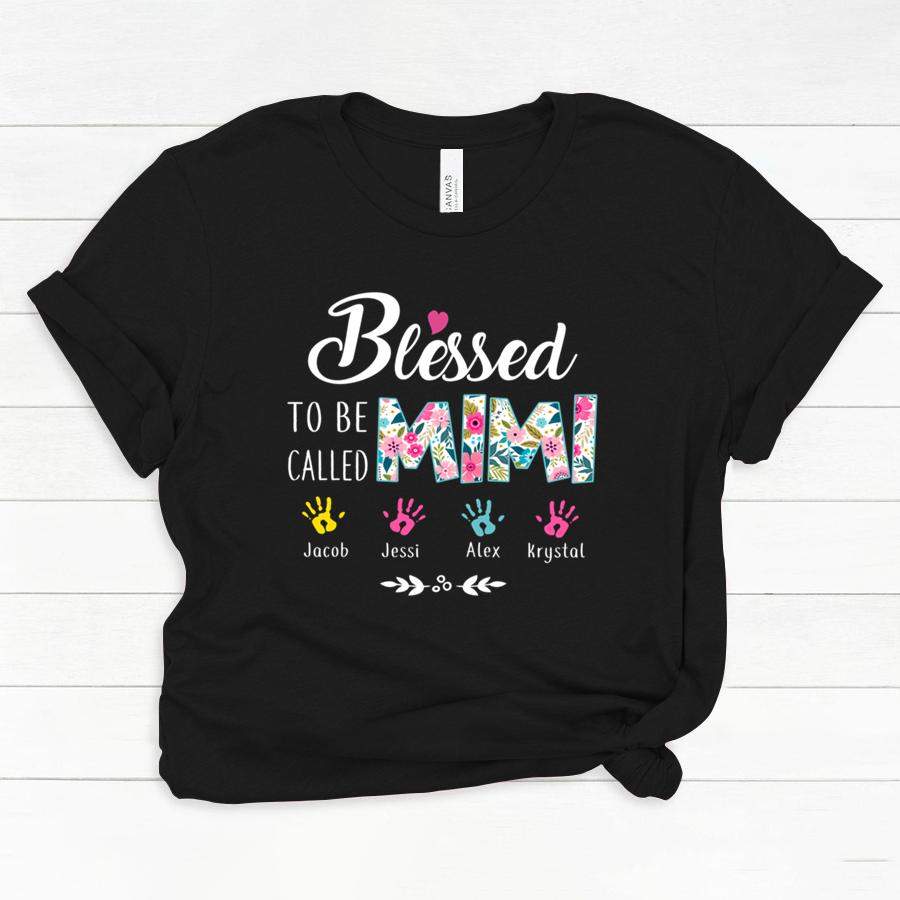 PERSONALIZED BLESSED TO BE CALLED GRANDMA SHIRT