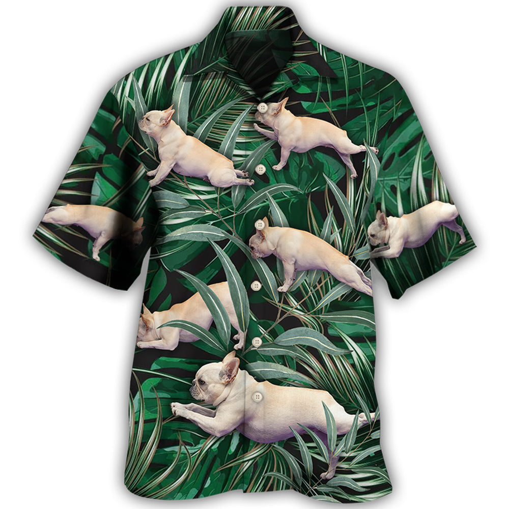 Bulldog Yoga Pose Tropical Hawaii Shirt Ha70227