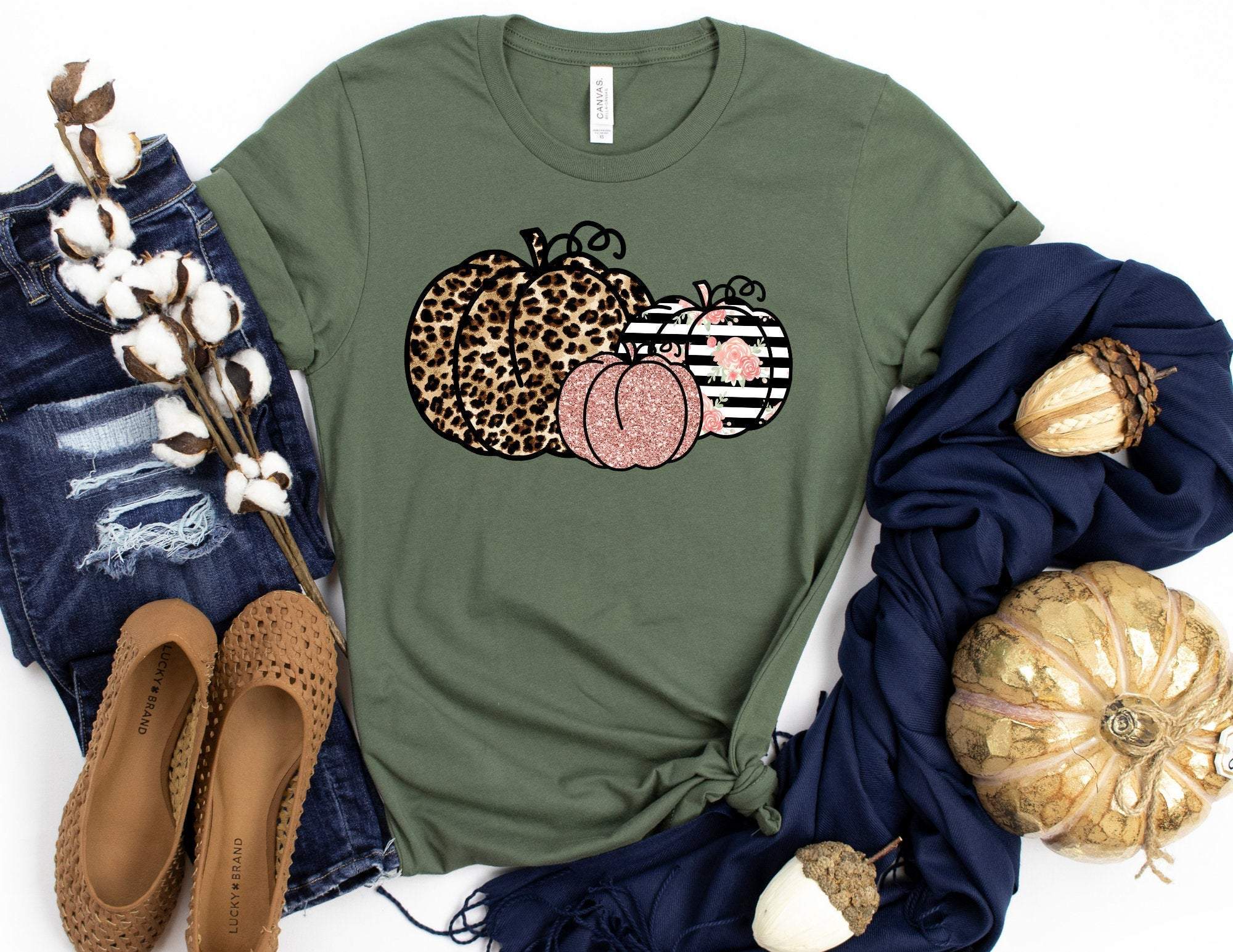 Fall Pumpkin Shirt, Fall Pumpkin T-Shirt, Thanksgiving Shirt, Fall Tshirt, Pumpkin Shirt, Leopard Pumpkin Shirt T-Shirt Hoodie All Color Size S-5Xl