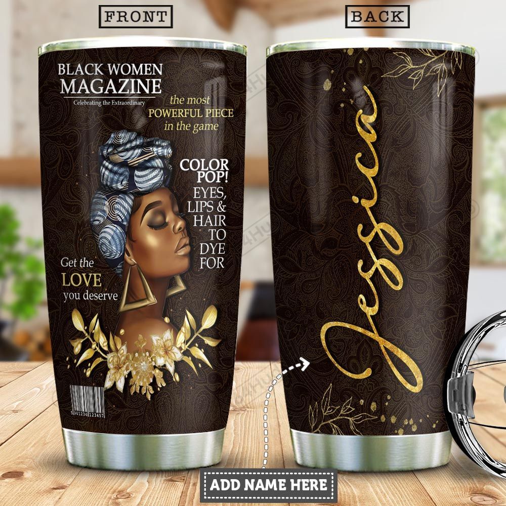 Black Queen Magazine Personalized Pyr0503008Z Stainless Steel Tumbler