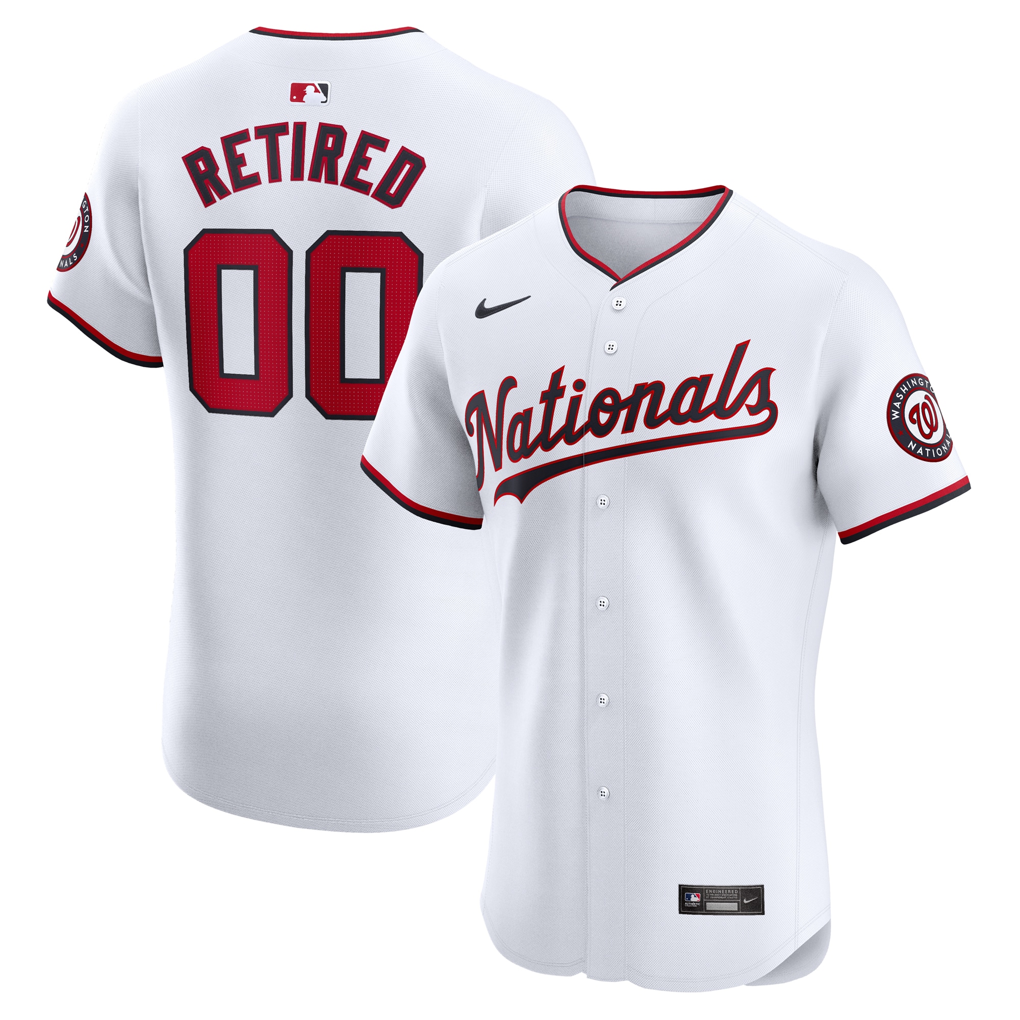 Washington Nationals Home Elite Pick-A-Player Retired Roster Jersey – White