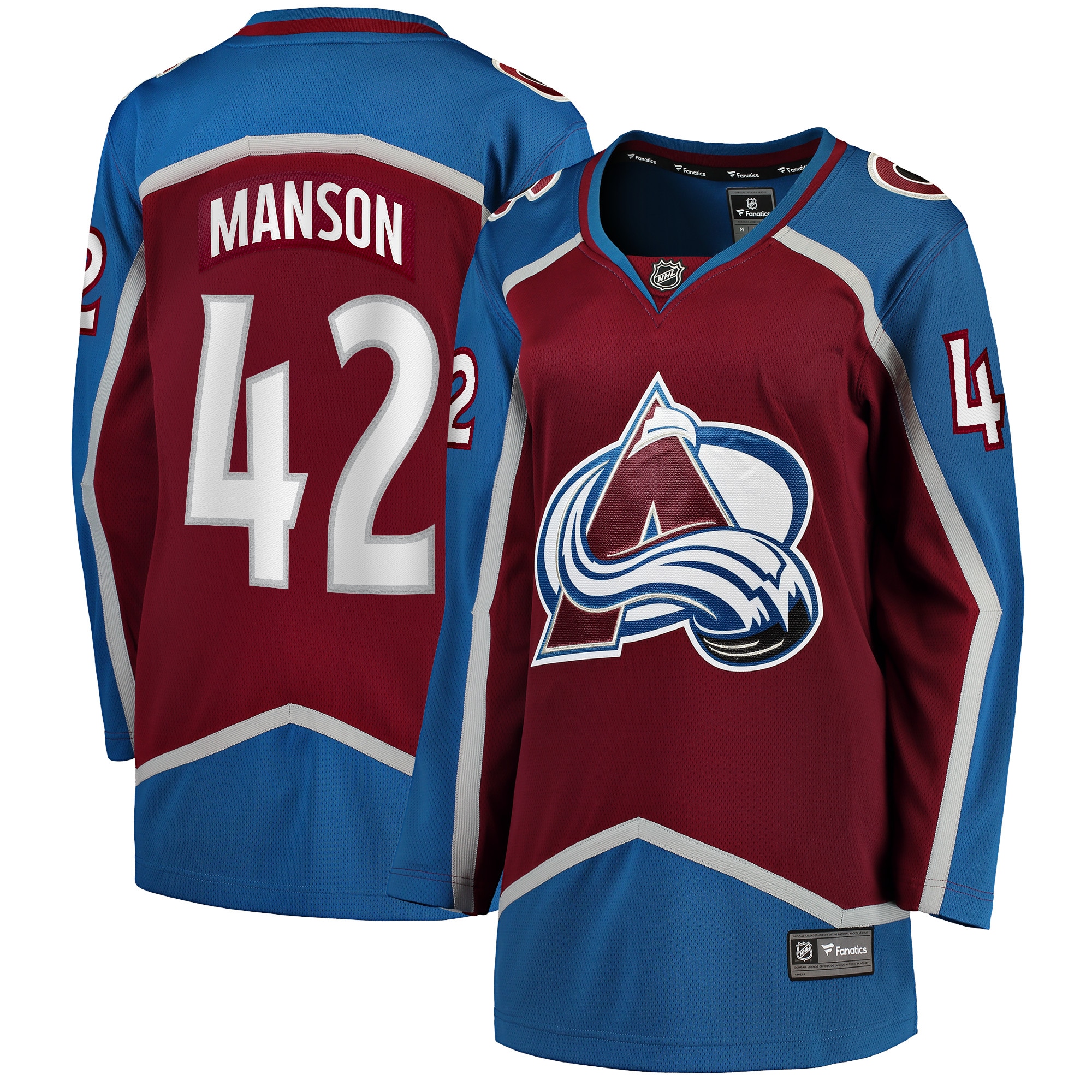 Josh Manson Colorado Avalanche Branded Women's Home Breakaway Player Jersey – Burgundy