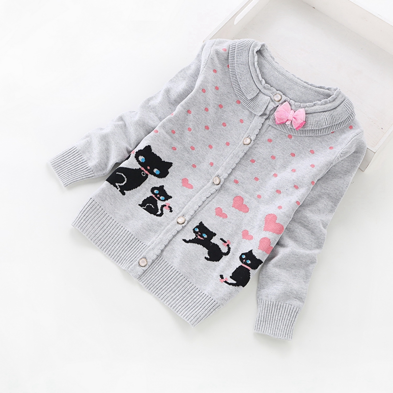 2022 New Fashion Children Cardigans Girls’ Lovely Cotton Sweaters 3-16 Years Child Sweater Fashion Cotton Cardigan K8518 alx