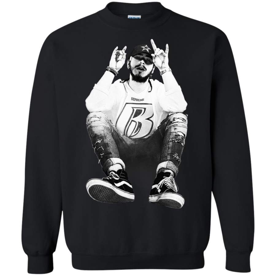 Fuli Lin Men’s Post Malone Rap Yo Short Pullover Sweatshirt