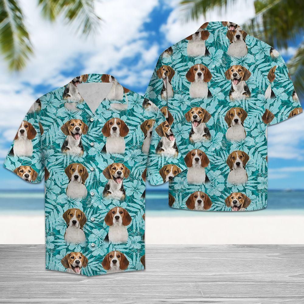 Beagle Summer Vacation Aloha Hawaiian Shirt Colorful Short Sleeve Summer Beach Casual Shirt For Men And Women