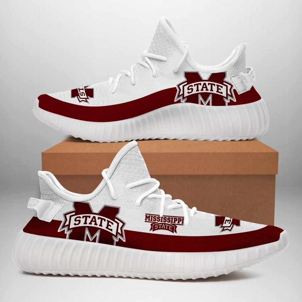 Mississippi State Bulldogs Custom Shoes Sport Sneakers Mississippi State Bulldogs YZ Boost 350