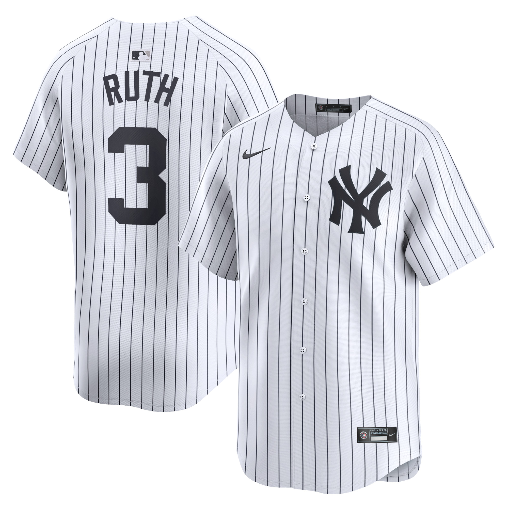 Babe Ruth New York Yankees Home Limited Player Jersey – White