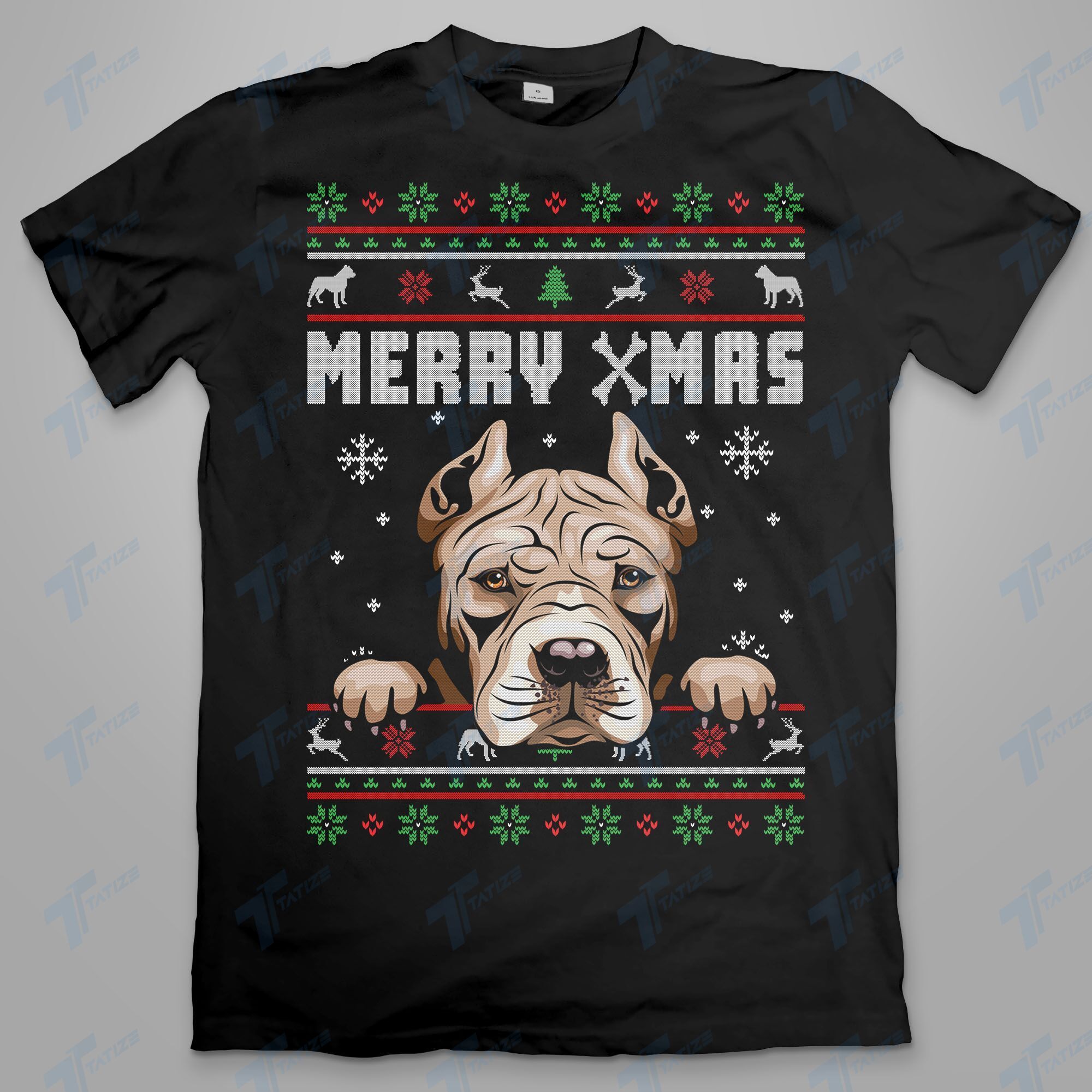 Ugly sweater merry xmas dog Graphic Unisex T Shirt, Sweatshirt, Hoodie Size S – 5XL