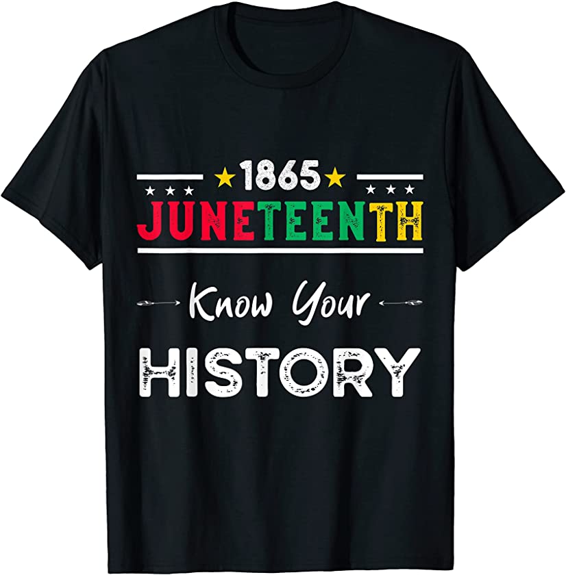 Juneteenth 1865 Know Your History Melanin Afrocentric Women T-Shirt