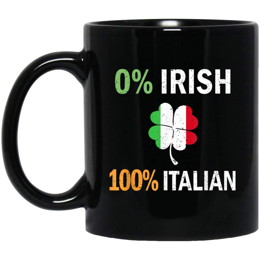 0 IRISH 100 Italian Italy flag Shamrock Vintage Mug