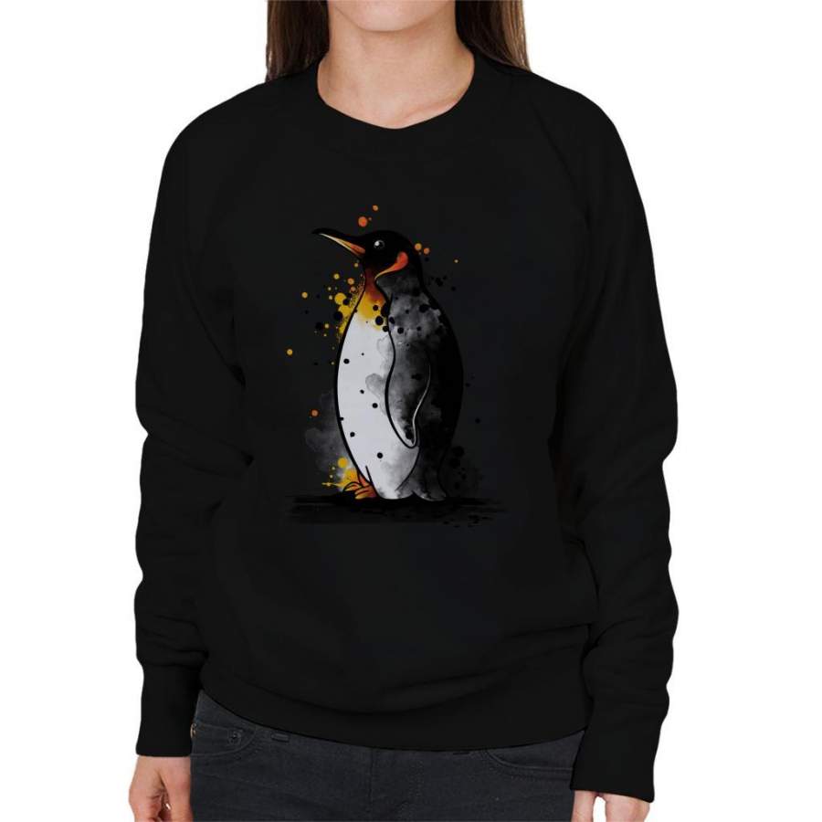 Penguin Paint Splat Women’s Sweatshirt