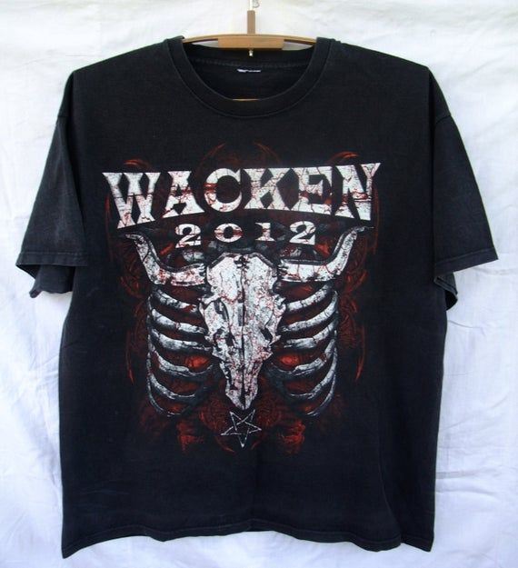 Wacken 2012 Festival Metal Shirt Dio Sanctuary Cradle Of Filth Testament Opeth Over Kill Sepultura Napalm Death Dark Funeral Shirt