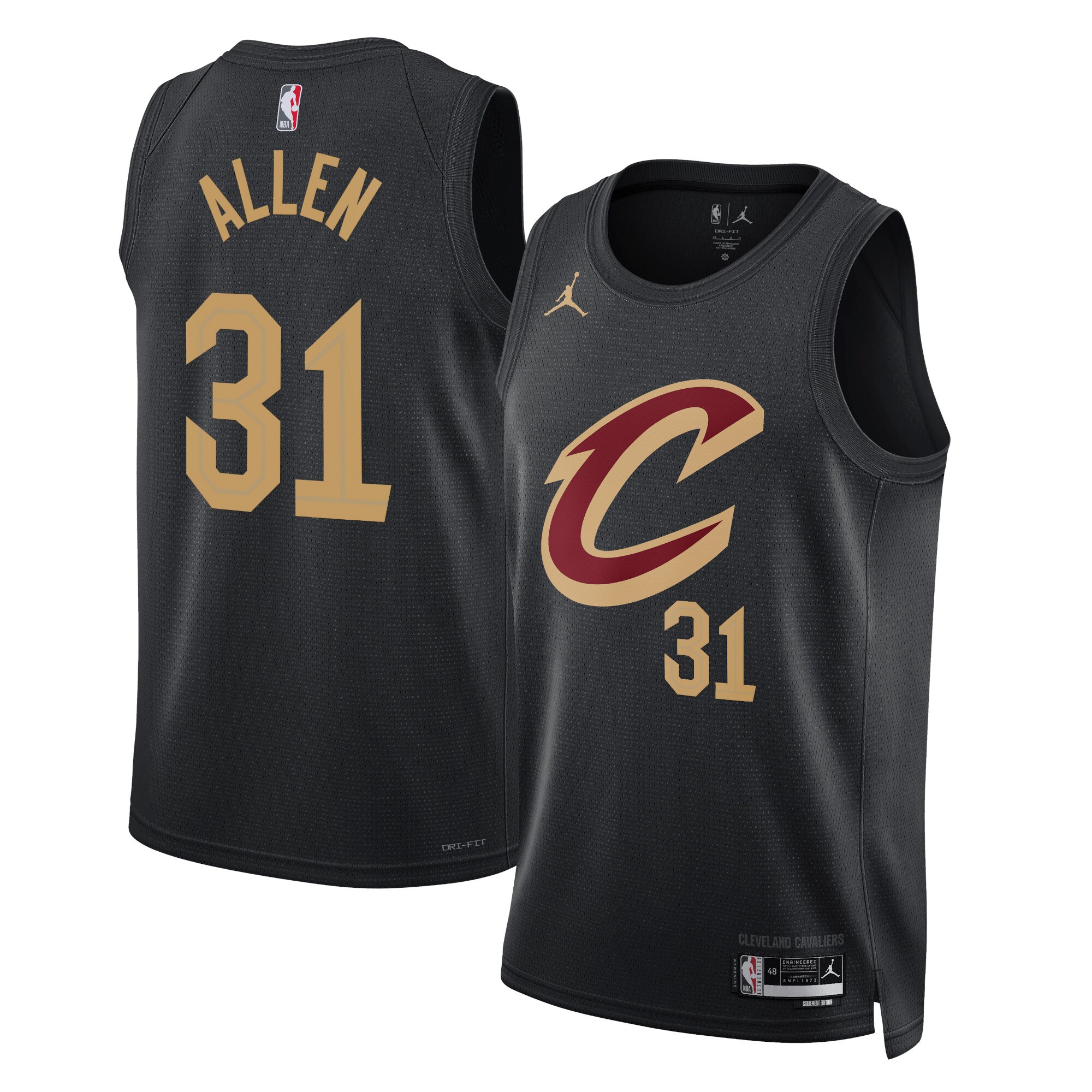 Cleveland Cavaliers Jordan Statement Edition Swingman Jersey – Black – Jarrett Allen – Unisex