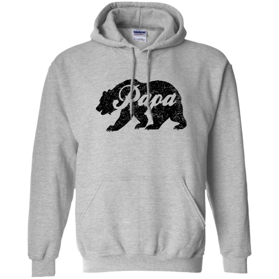 AGR Vintage Papa Bear Father’s Day Gift Gildan Pullover Hoodie