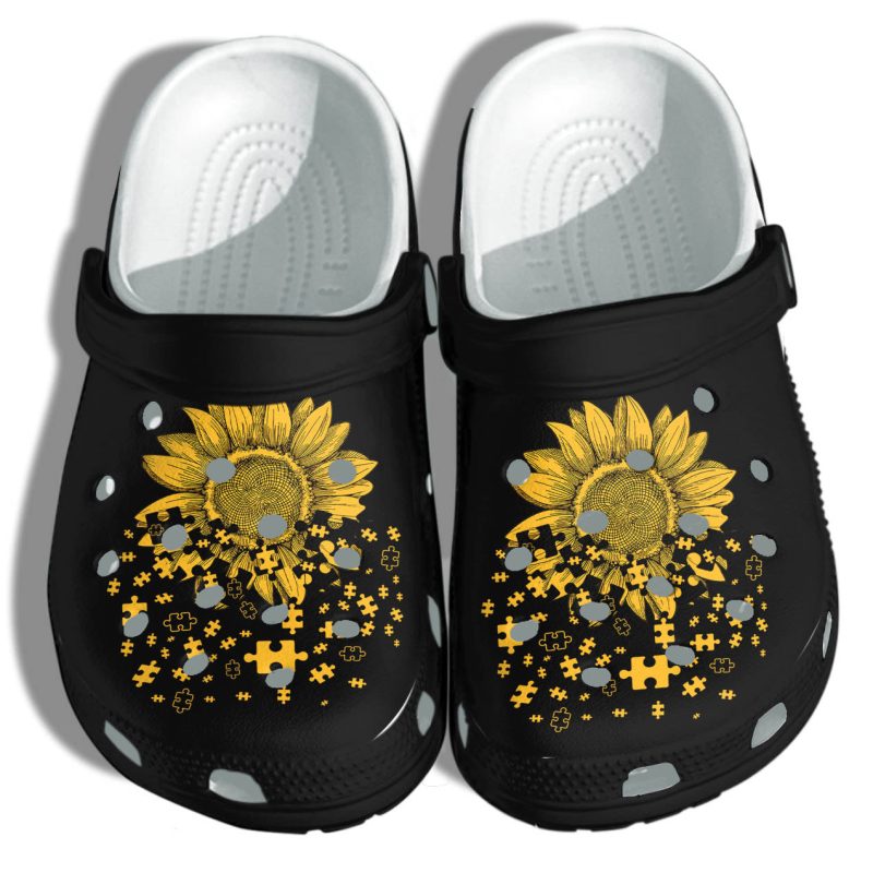 Autism Awareness Sunflower Puzzle Outdoor Shoes Gifts Kids Daughter Girls Mothers Day 2022