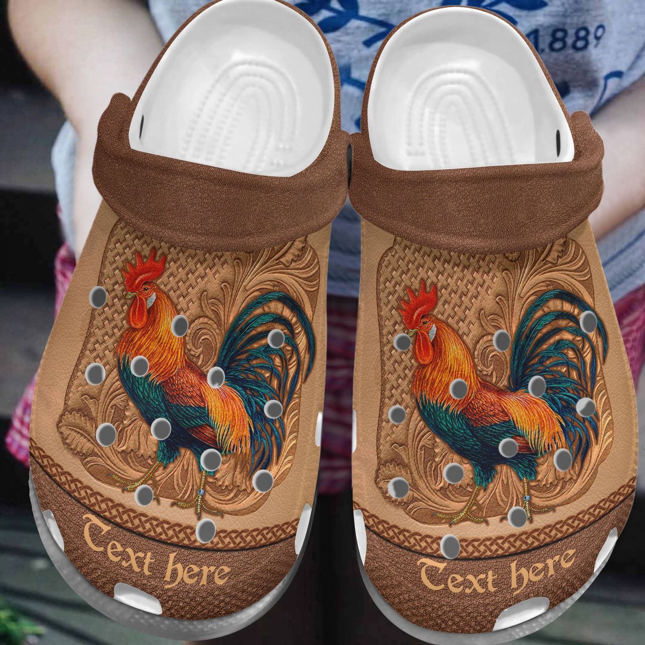 Chicken Personalize Clog, Custom Name, Text, Fashion Style For Women, Men, Kid, Print 3D Personalized Gorgeous Rooster