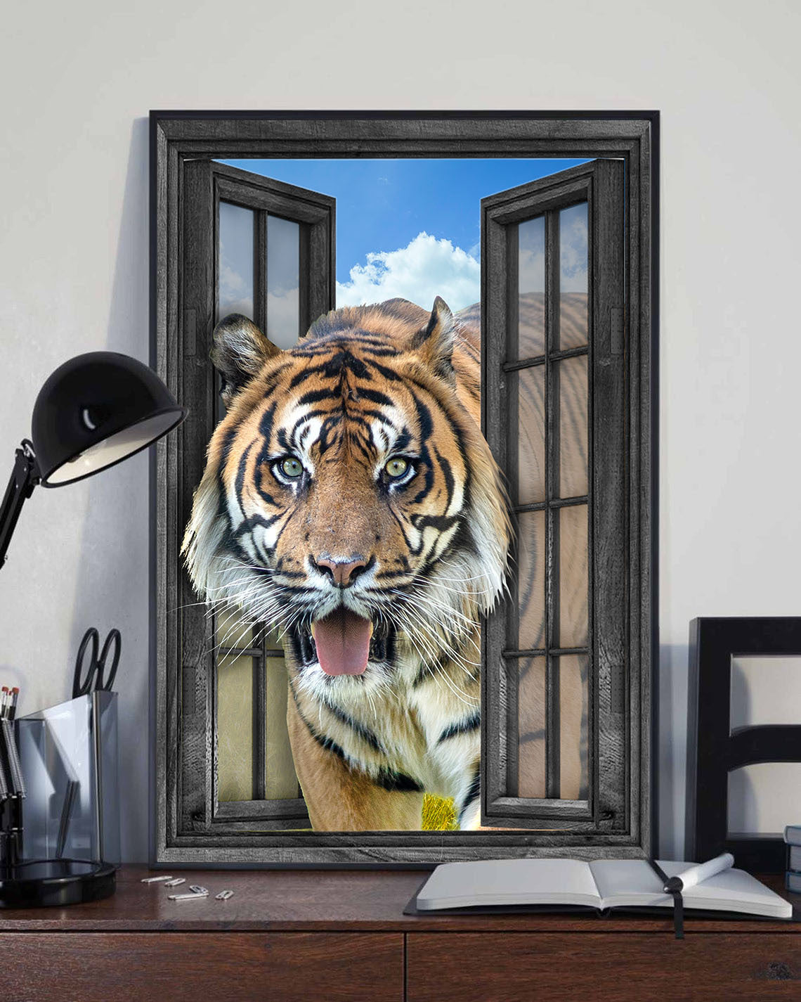 Tiger 3D Wall Art Painting Art Wild Animals Home Decoration Gift For Friend No Frame