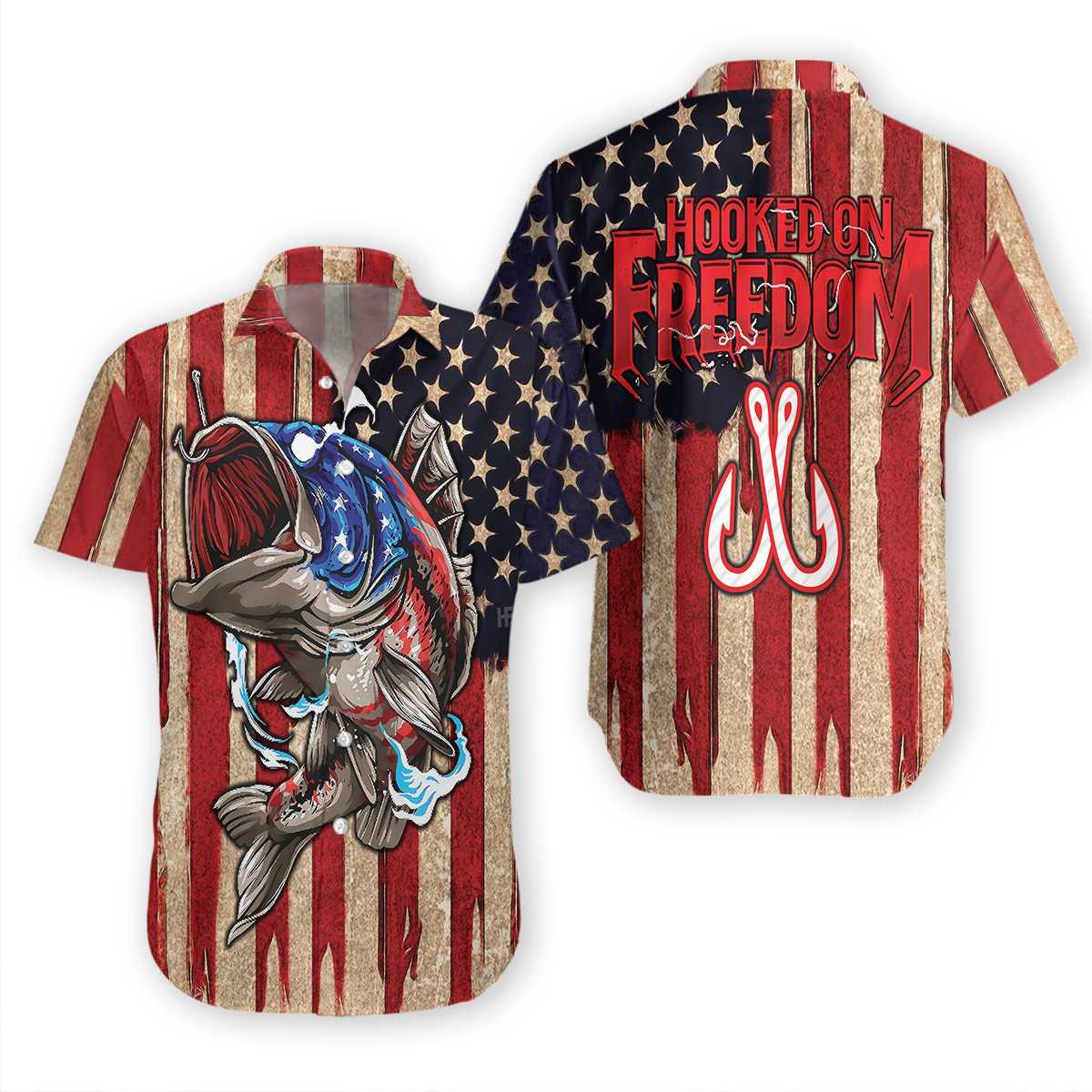 Hooked On Freedom Unisex Hawaii Shirt For Men Women Ha44570