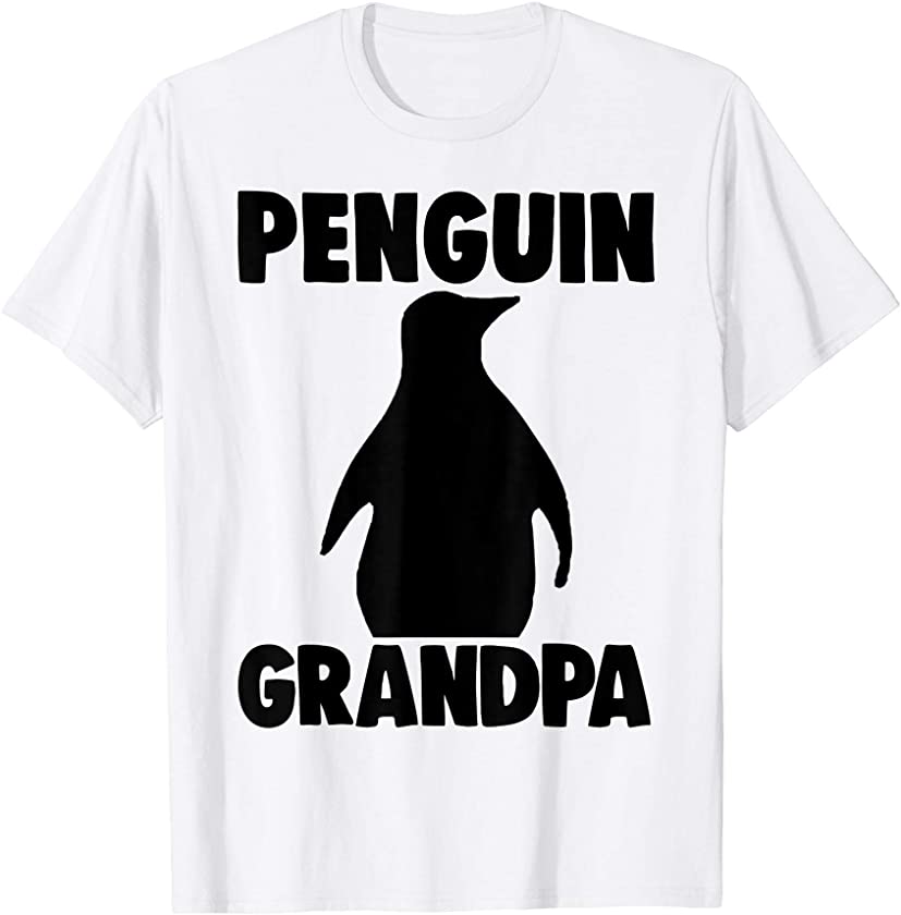 Penguin Grandpa Tee Shirt Men Funny Penguin Lover T-Shirt