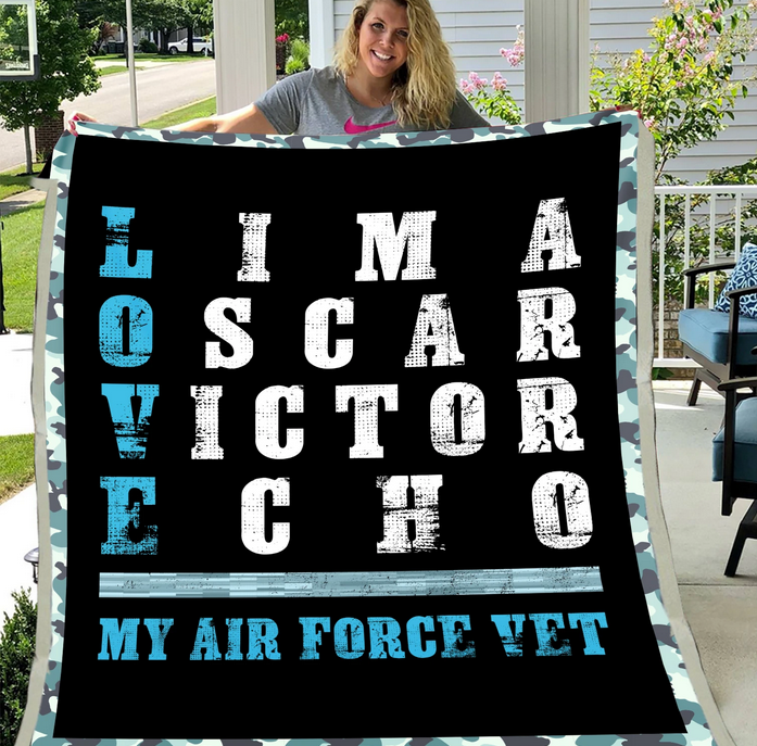 Air Force Veteran Gift, Veteran’S Day Gift, Us Veteran Fleece Blanket