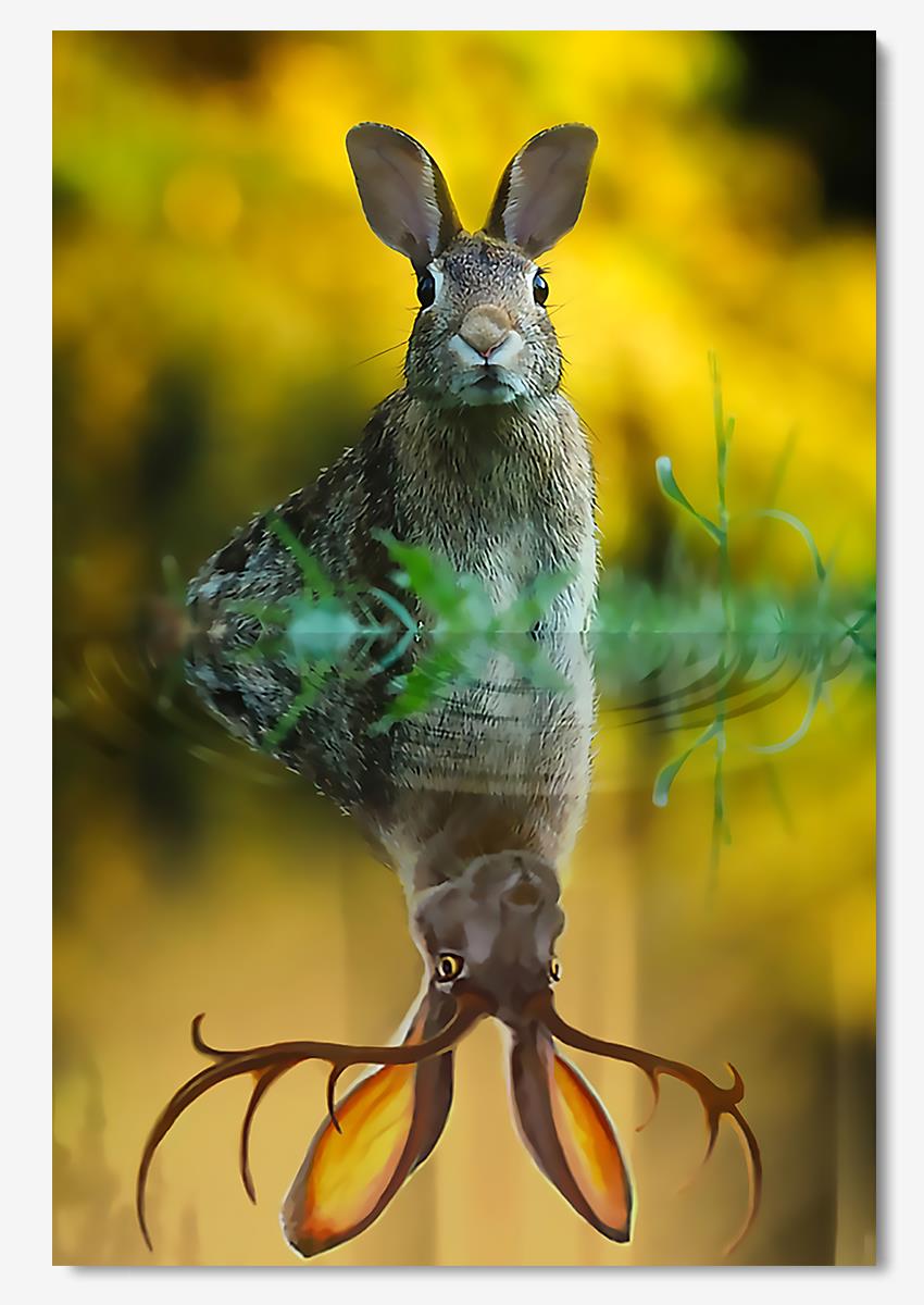 Rabbit Animal Wall Art For Rabbit Lover Nursery Room Kid Room Decor Poster