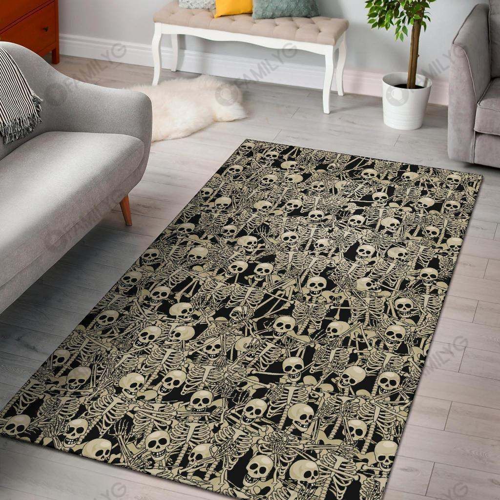 Skeleton Design Print Rug – Catcime